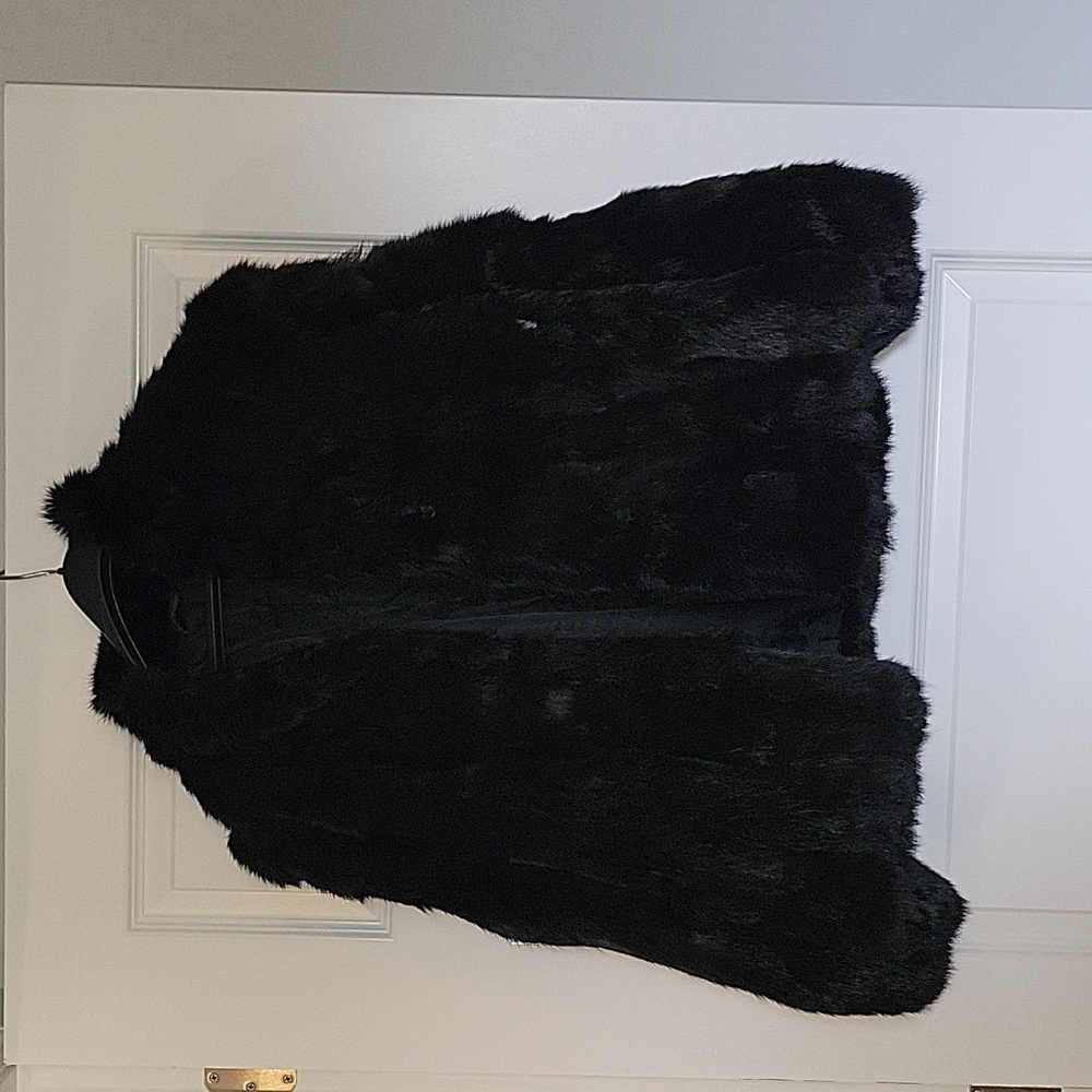 Vintage black fur coat